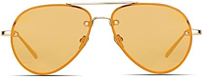 Classic Oversized Aviator Sunglasses Rimless Retro Glasses | Amazon (US)