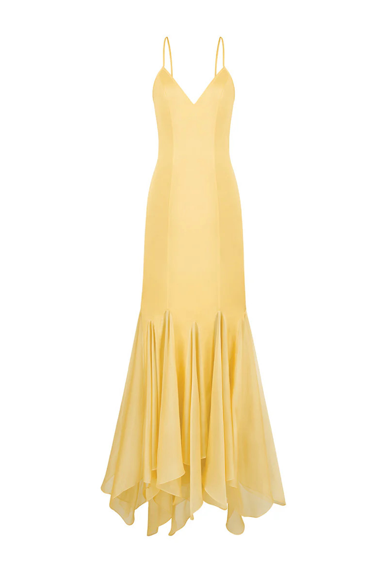 MS. GODET MAXI SLIP DRESS IN YELLOW | Stolen Stores | CULT MIA | CULT MIA UK LTD