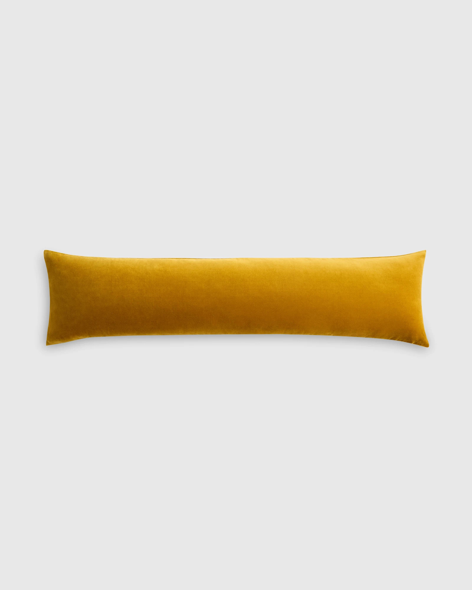 Quince | Cotton Velvet OverSized Lumbar Pillow Cover in Olive, Size 12""x48 | Quince
