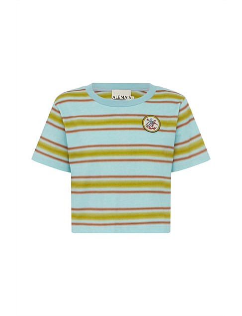 Alémais Rosanna Cropped Stripe Tee | David Jones | David Jones (Australia & New Zealand)