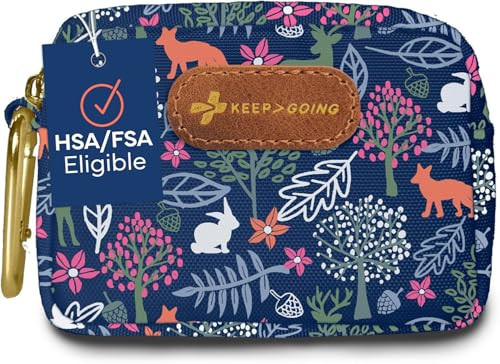 KeepGoing Small Travel First Aid Kit Kids – 60 Pc. Mini First Aid Kit for Purse, Diaper Bag, & Backpack with Latex-Free Bandages – 4 Oz., & 4.5 x 3.5 x 2 in, TSA-Approved | Amazon (US)