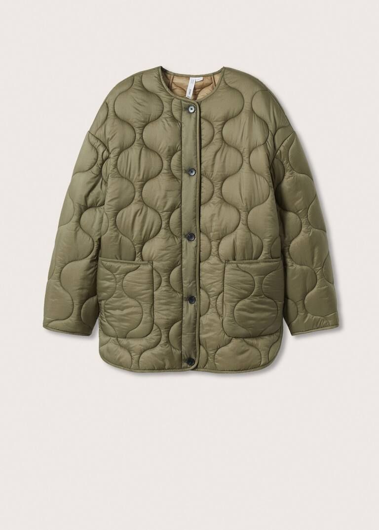 Satin quilted jacket -  Women | Mango USA | MANGO (US)