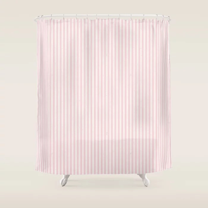 Pink Striped Pattern Shower Curtain | Society6
