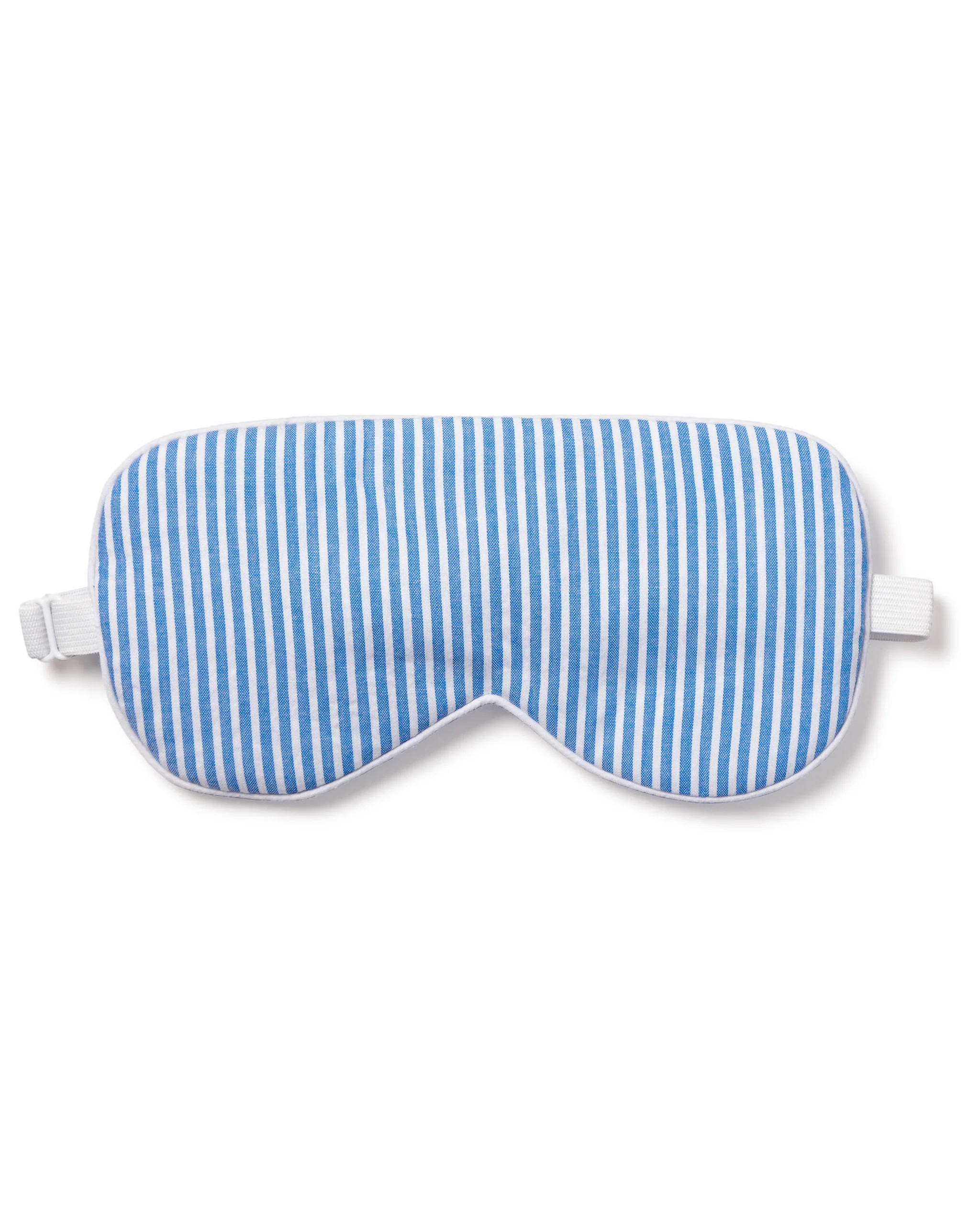 Adult's Sleep Mask in French Blue Seersucker | Petite Plume