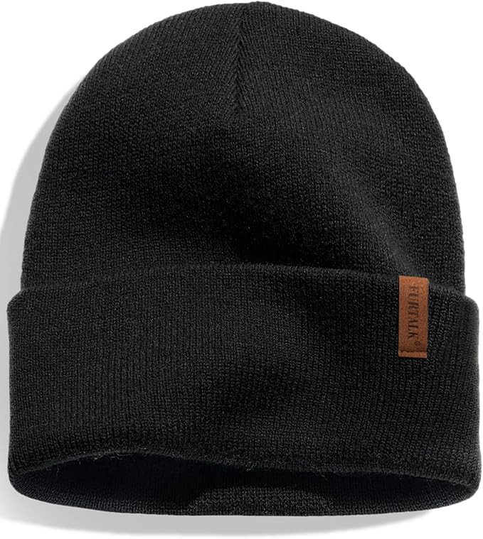 FURTALK Beanie for Men Women Cuffed Thick Knitted Unisex Winter Hat Beanies Skull Cap | Amazon (US)