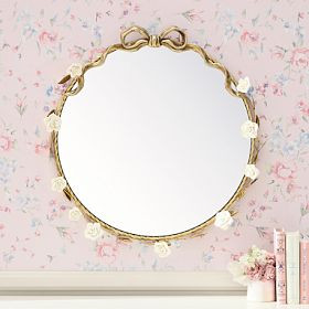 LoveShackFancy Bouquet Round Mirror (26.5"x25.5") | Pottery Barn Teen