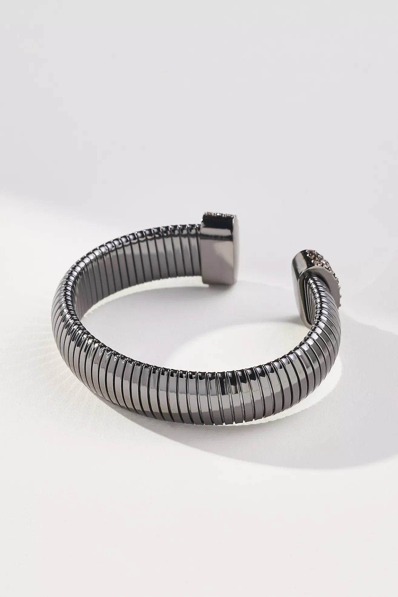 Pavé Ribbed Cuff Bracelet | Anthropologie (US)