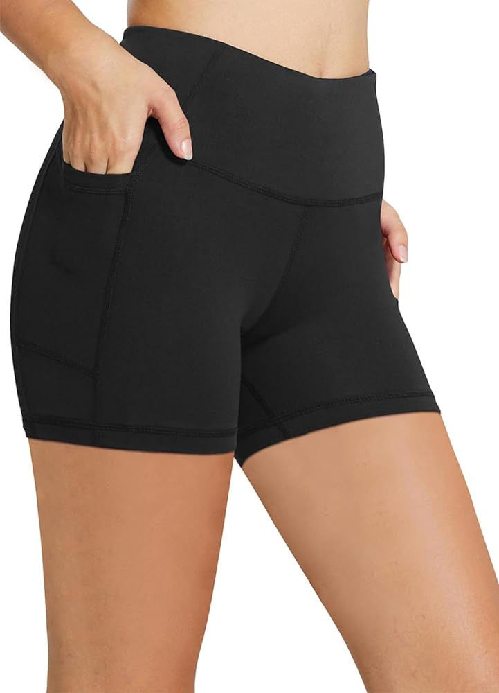 baleaf Women's 8"/ 5"/ 3" Biker Shorts High Waist Yoga Workout Gym Running Volleyball Spandex Sho... | Amazon (US)