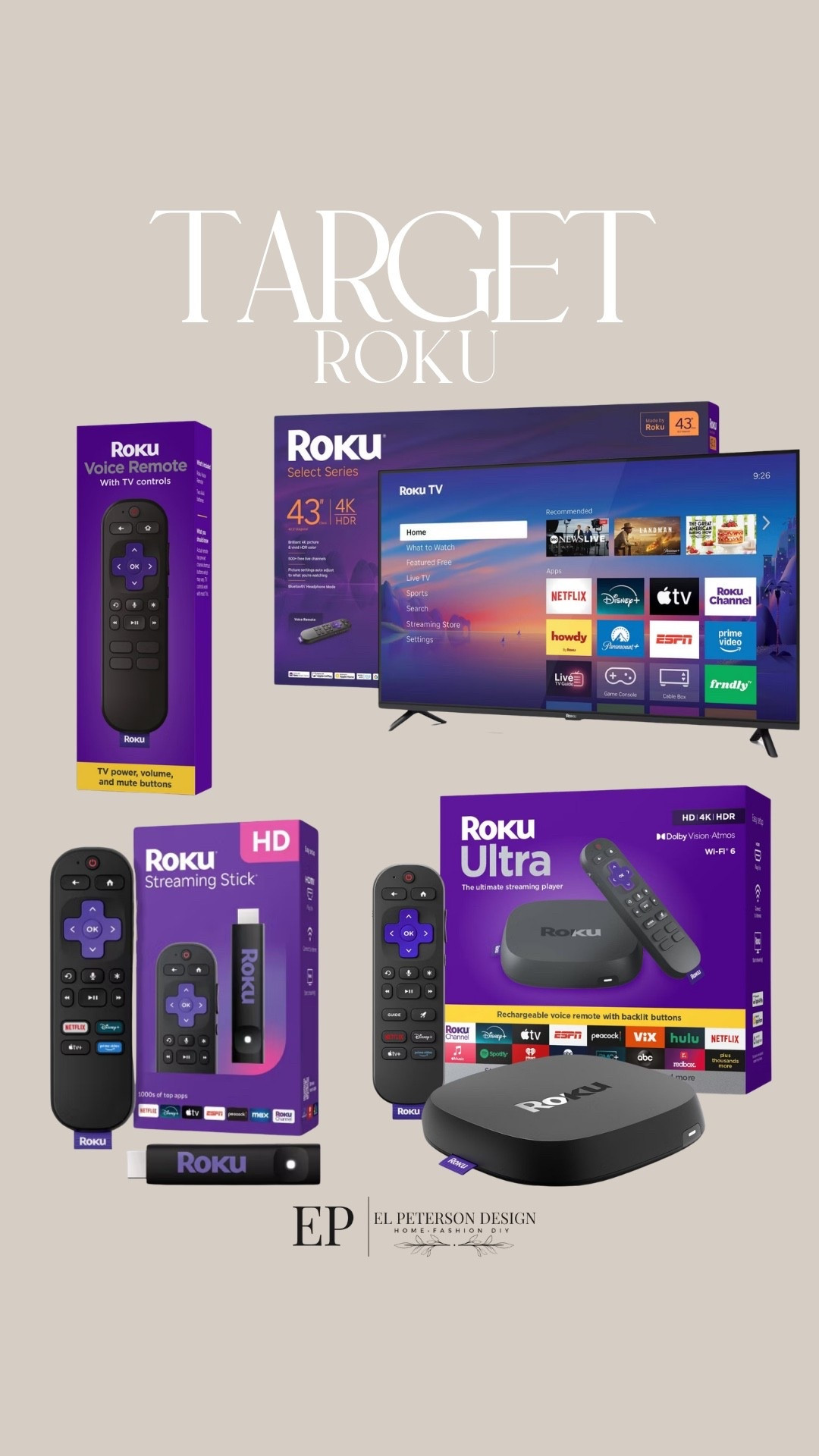 #ad
So excited to partner with @target and @rokuplayer to get Gavin college-ready! 🎓 We picked up the Roku 55” Select Series 4K QLED TV for his dorm, but while he’s home this summer, it’s the perfect setup for movie nights, gaming, and making a few more memories together. ❤️
We love having all our favorite streaming apps in one place, plus the Roku Channel is packed with hundreds of free TV shows, movies, and Roku Originals!
#targetpartner #target #backtoschool #collegelife #RokuTV @target @rokuplayer @Shop.LTK #liketkit

Target
Roku
TV
Voice Remote 
Streaming

#LTKHome
