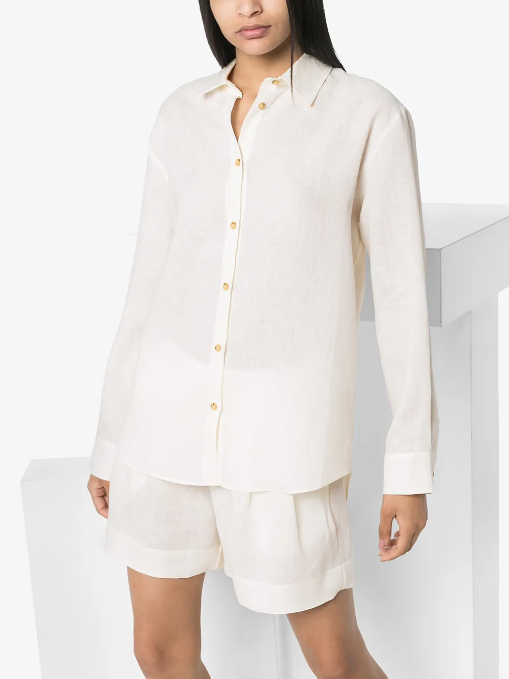Milan organic linen shirt | Farfetch (US)