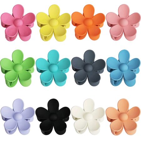 12 Pieces Flower Claw Clips Large Hair Jaw Clips for Women Girls Thick Hair 12 Colors Matte Big Hair Claw Clips Non Slip Strong Hold Hair Catch Clamps Barrettes Headwear Accessories for Thin Hair

#LTKSale #LTKSeasonal #LTKstyletip