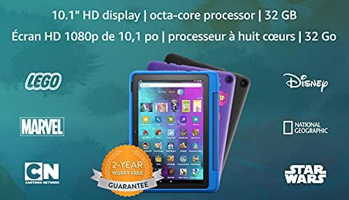 Fire HD 10 Kids Pro tablet, 10.1", 1080p Full HD, ages 6–12, 32 GB, Doodle | Amazon (CA)