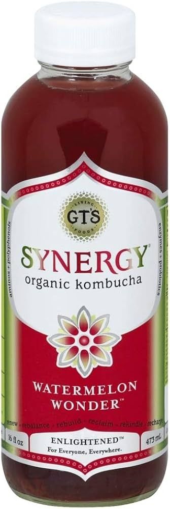 Amazon.com: GTs Enlightened Synergy Organic and Raw Kombucha, Watermelon Wonder, 16 oz : Grocery ... | Amazon (US)