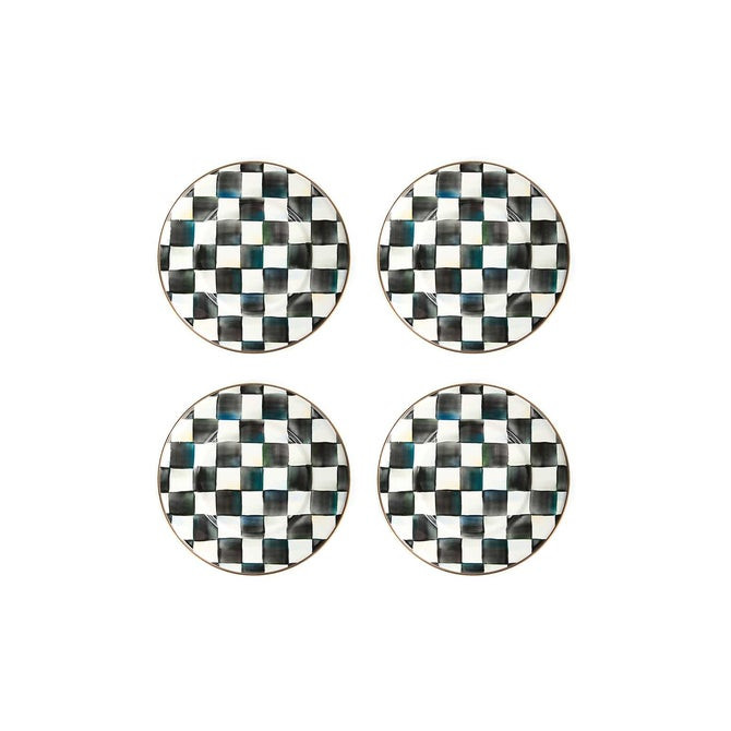 Courtly Check Salad Plates, Set of 4 | MacKenzie-Childs