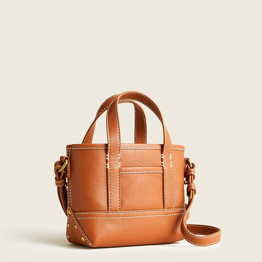 Mini Montauk tote in leather | J. Crew US