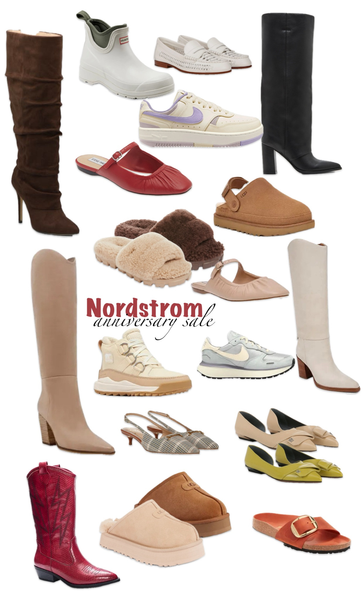 Shoe sale
Boots
Ugg
Mules
Ballet slippers 

#LTKxNSale