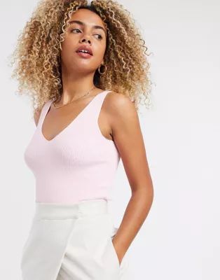 & Other Stories knitted sleeveless tank top in pink | ASOS (Global)