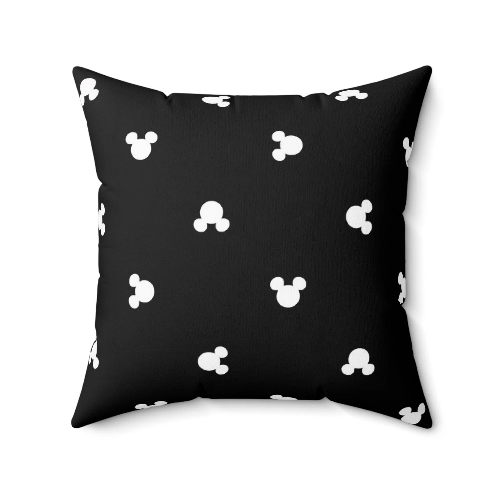 Black and White Disney Mickey Mouse Spun Polyester Square Pillow | Etsy (US)