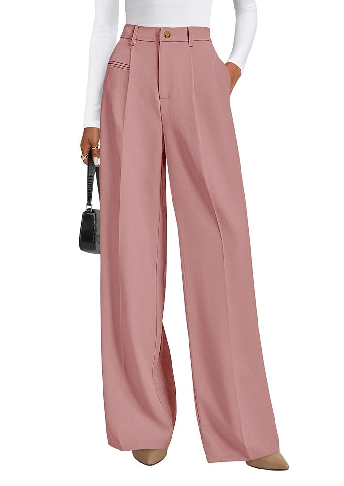 PRETTYGARDEN Womens Wide Leg Dress Pants 2025 Business Casual Flowy Work Palazzo Pants High Waist... | Amazon (US)