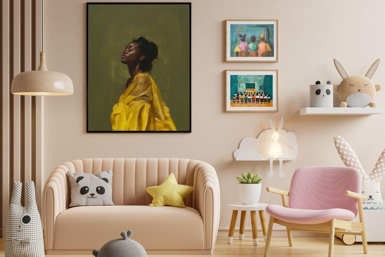 Black Woman Art, Femnine Art, Black Vintage Art, Minimalist, Black Model Poster, Vintage Fashion,... | Etsy (US)