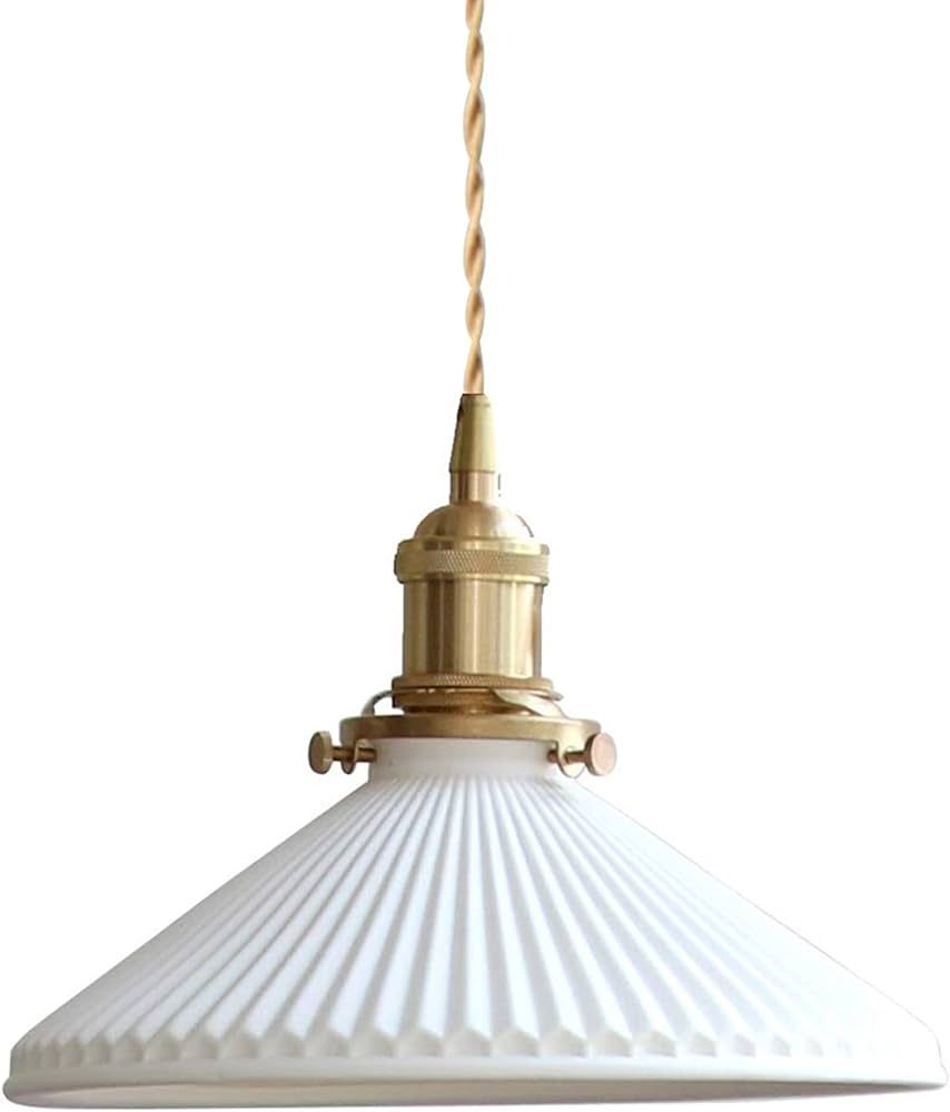 ESSZYIE E26 Modern Pendant Light, Minimalist Umbrella Ceramics Pendant Lighting for Kitchen Islan... | Amazon (US)