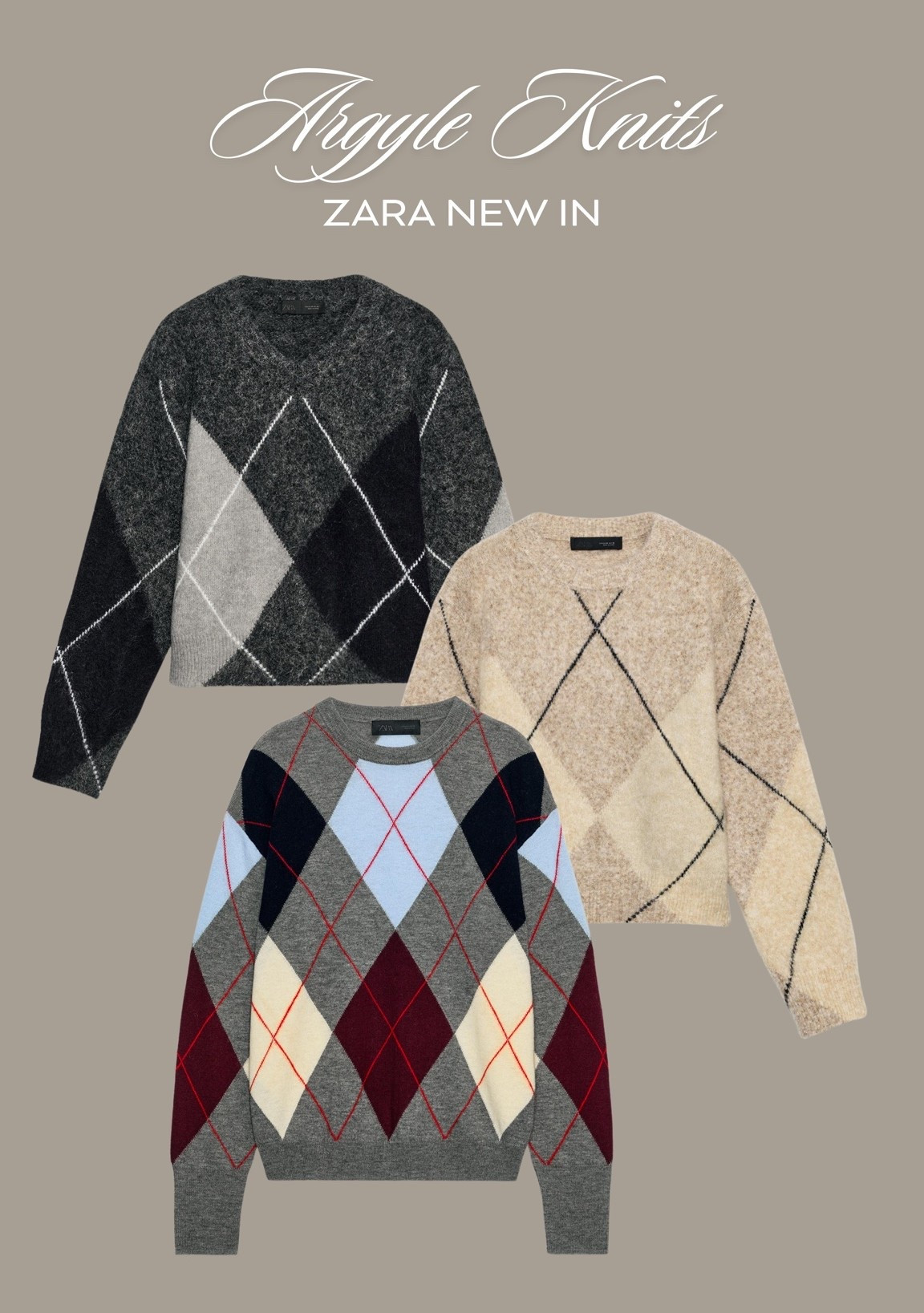 Zara new in argyle knits 🧶

#LTKautumn