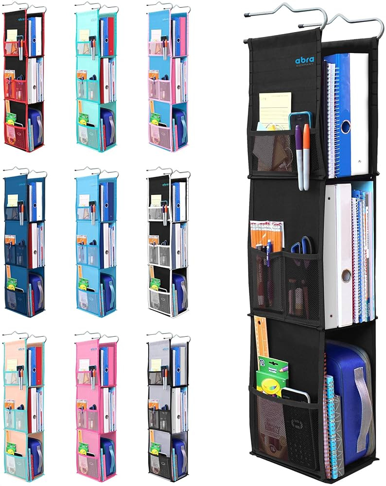 ABRA® 3 Shelf Hanging Locker Organizer for School, Work, Gym, Closet | Deep Shelves 6.5”x 9”... | Amazon (US)