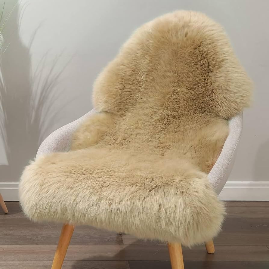 LLB Genuine Sheepskin Area Rug Wool Rug Fur Carpet Fluffy Shaggy Fur Rug for Living Room Kids Bed... | Amazon (US)