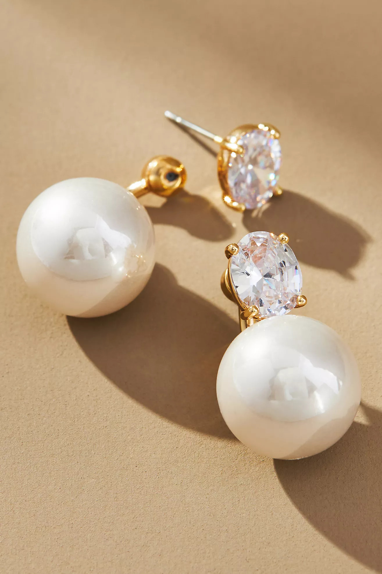 Pearl Crystal Drop Earrings | Anthropologie (US)
