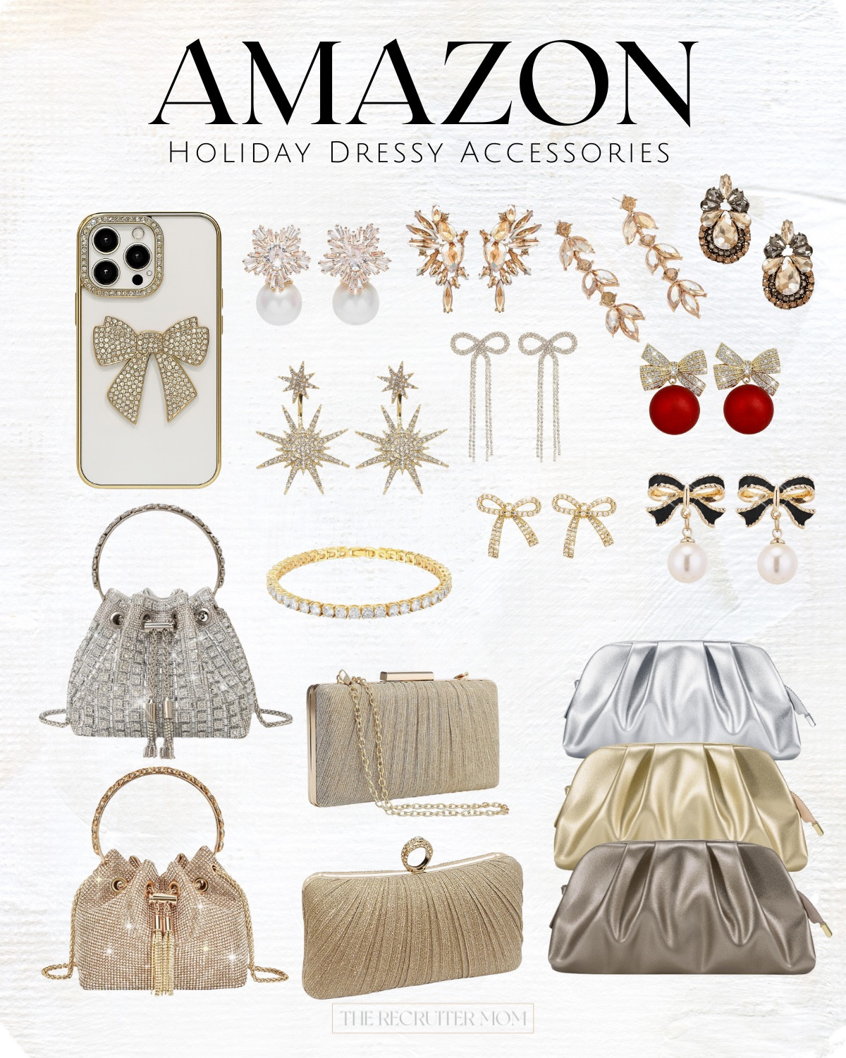 Holiday Dressy Sparkle Accessories from Amazon #holidayearrings #handbags #dressybags #shimmerpurse #sparkleclutch #itbag 

 

#LTKHoliday #LTKSeasonal #LTKFindsUnder50