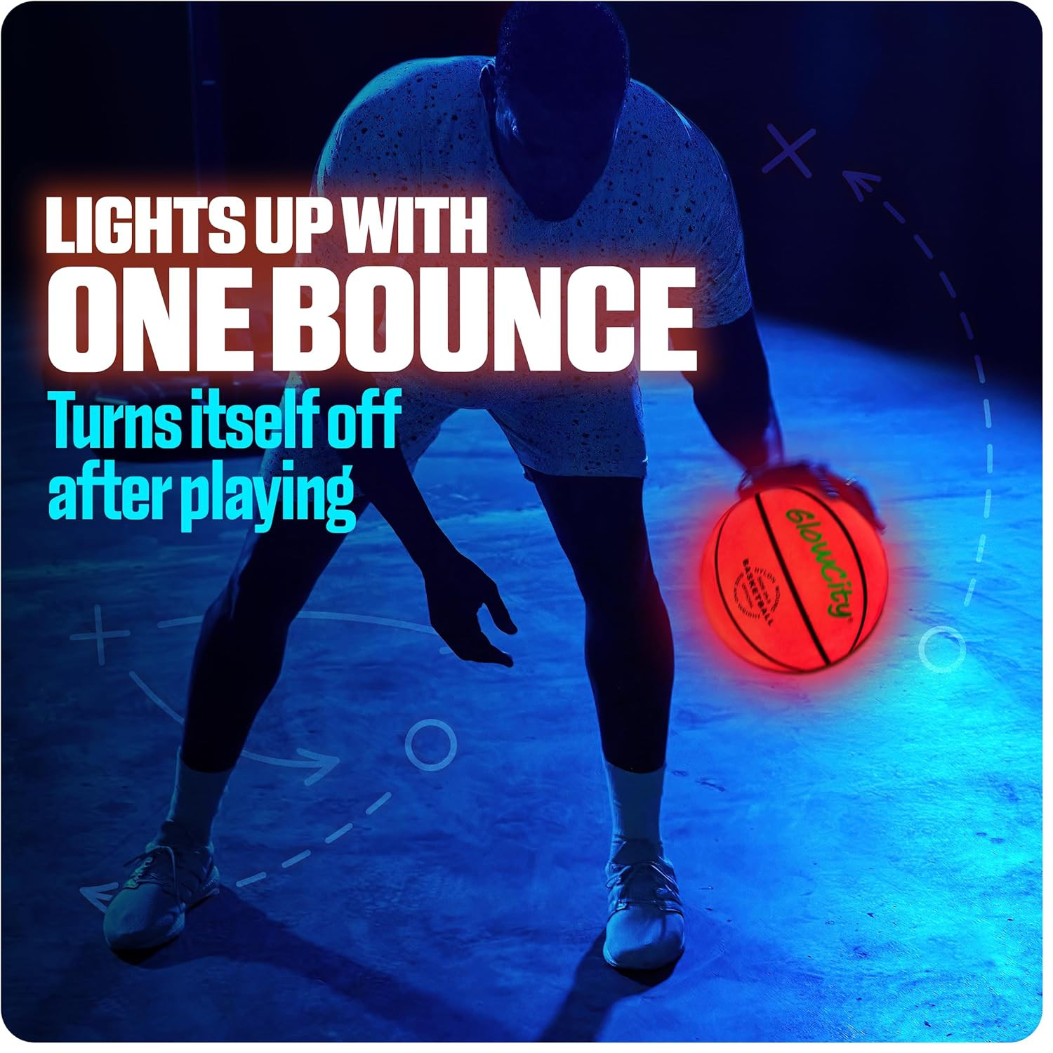 GlowCity Glow in The Dark Basketball for Teen Boy - Glowing Red Basket Ball, Light Up LED Toy for... | Amazon (US)