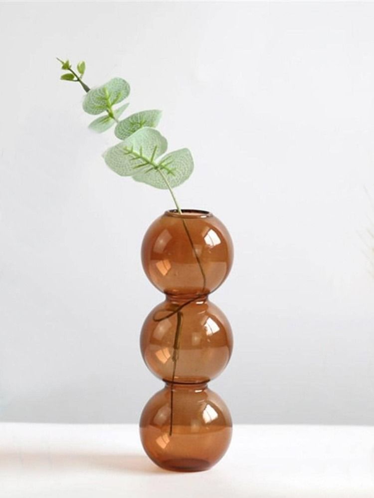 1pc Glass Flower Vase, Creative Solid Color Bubble Design Vase For Home Decor
       
           ... | SHEIN