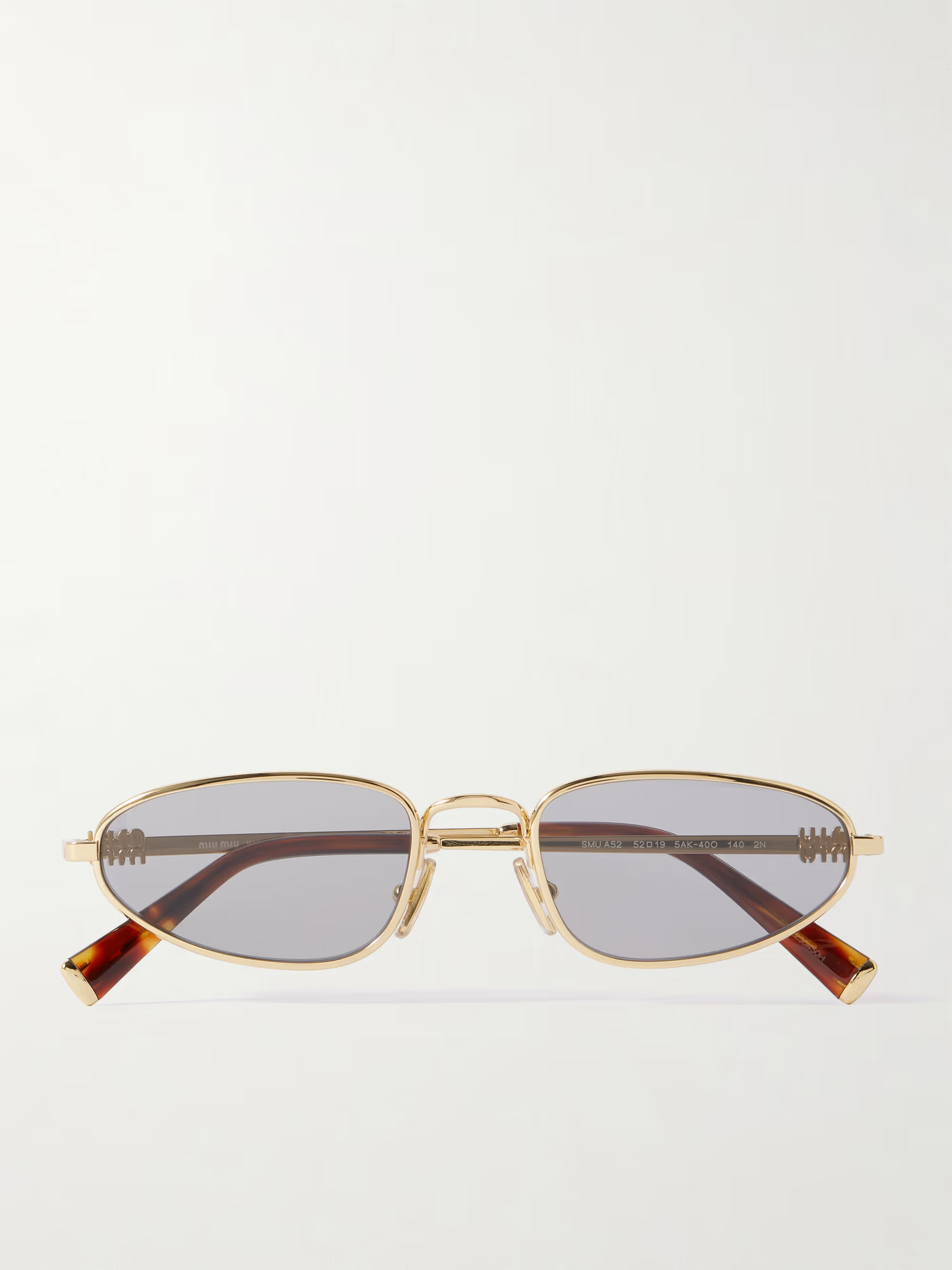 Oval-frame gold-tone sunglasses | NET-A-PORTER (UK & EU)
