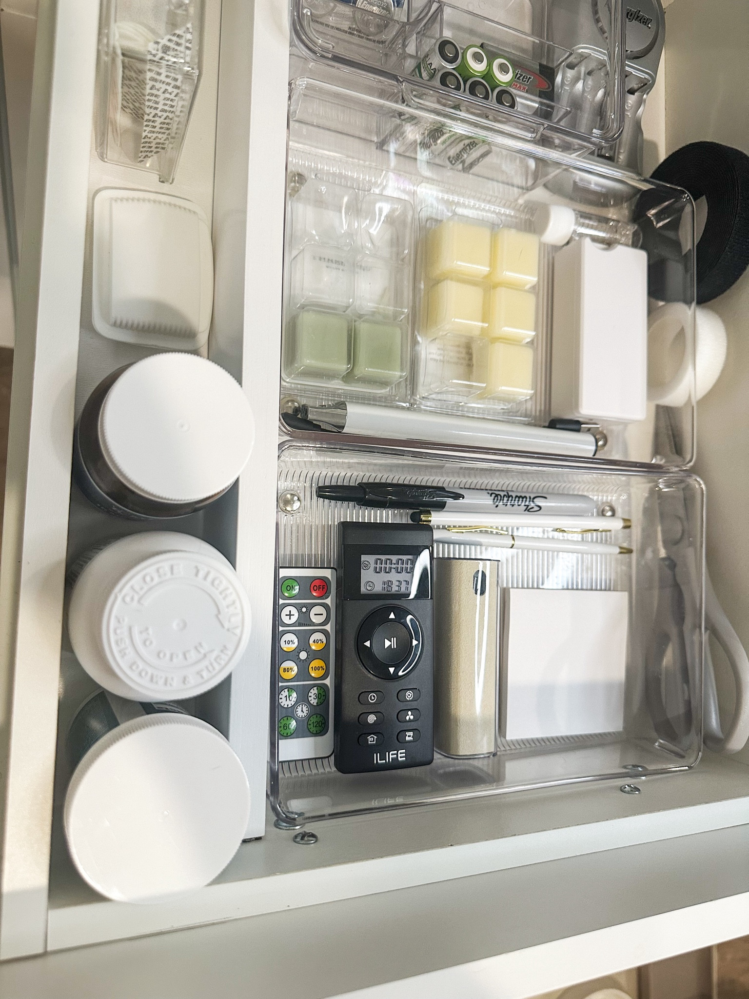 An organized junk drawer IS possible! A bamboo divider and a couple of clear containers is all it takes!

#homeorganization

#LTKFamily #LTKFindsUnder50 #LTKHome