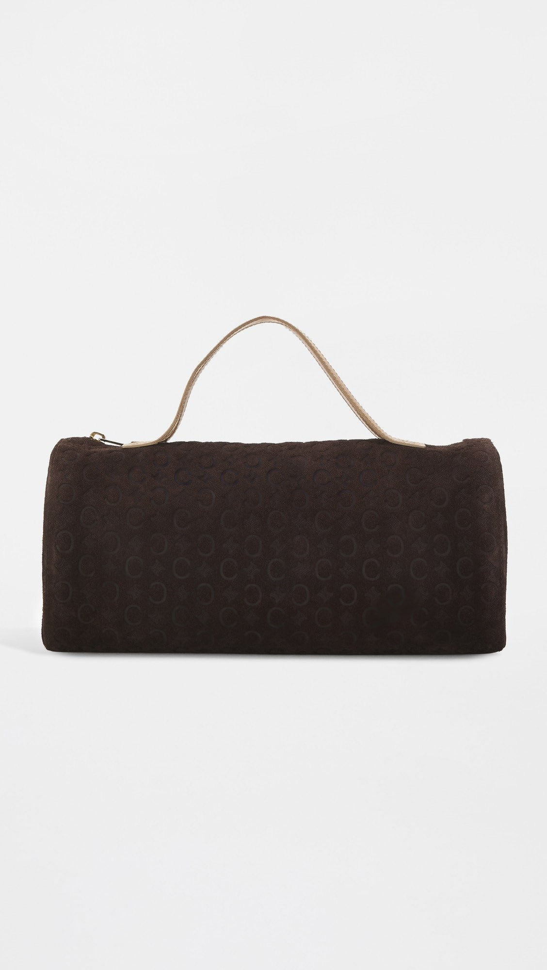 What Goes Around Comes Around Celine Brown Suede Barrel Handbag | Shopbop | Shopbop
