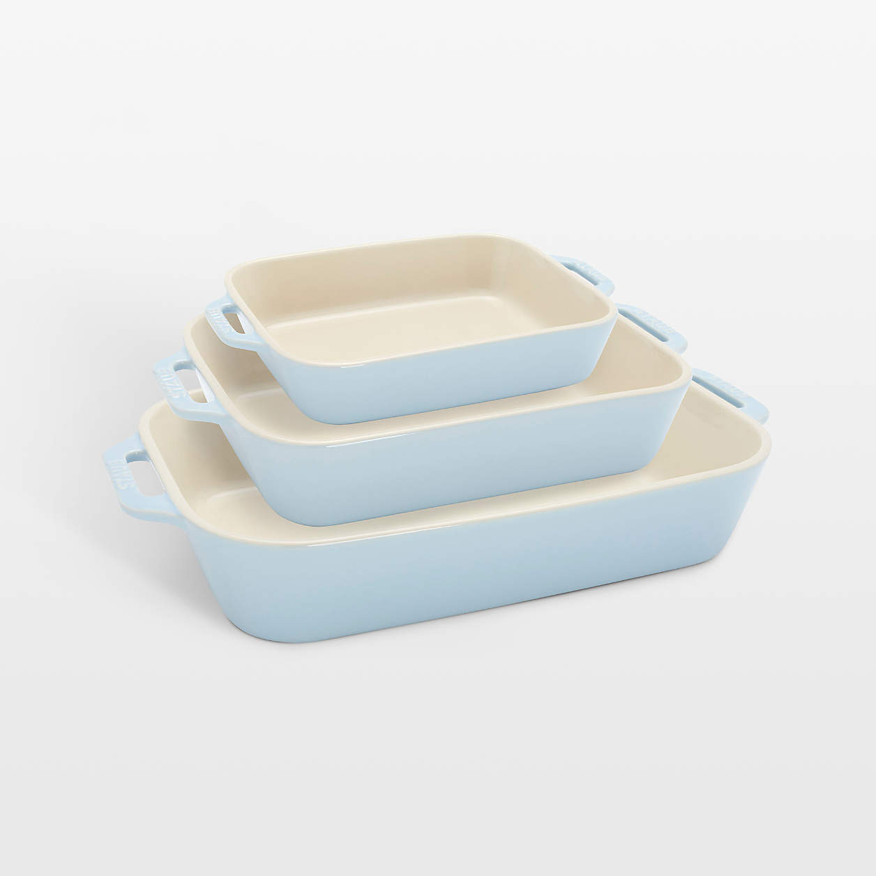 Staub Sesame 2-Piece Rectangular Baking Dish Set + Reviews | Crate & Barrel | Crate & Barrel