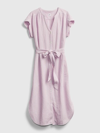 Gauze Midi Shirtdress | Gap (US)
