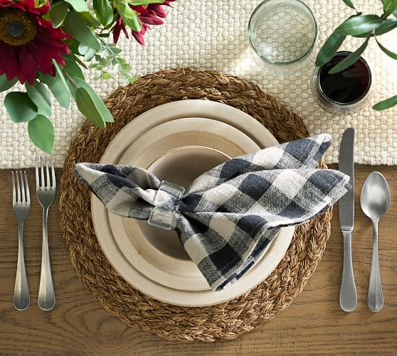 Handwoven Basketweave Cotton Fringe Table Runner | Pottery Barn (US)