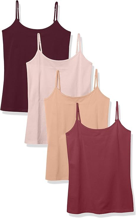 Amazon Essentials Women's Slim-Fit Camisole, Pack of 4 | Amazon (US)