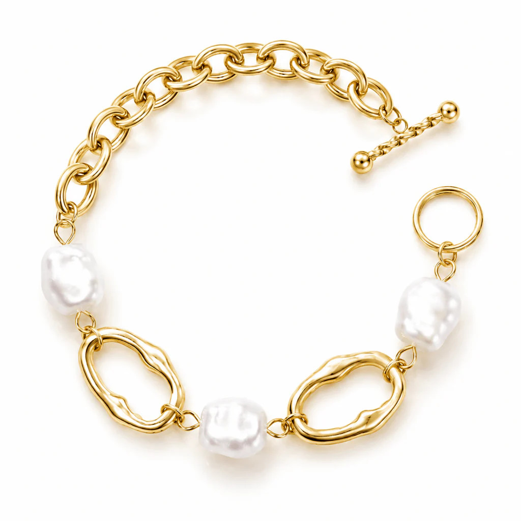 Caicos Tbar Pearl Bracelet | Bohomoon UK