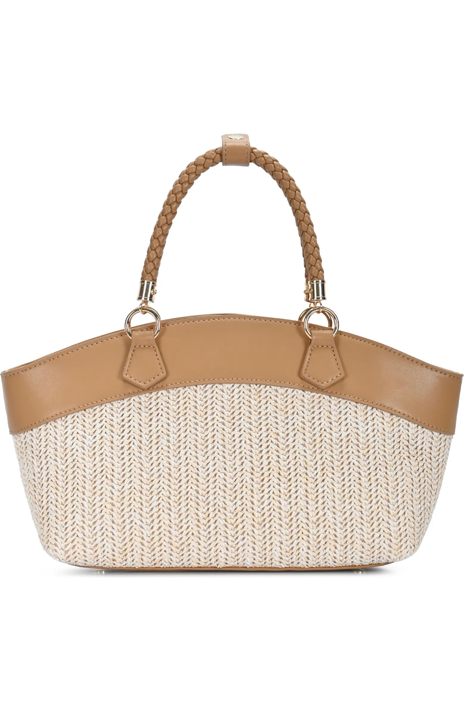 Miztique Top Handle Colorblock Raffia Tote | Nordstromrack | Nordstrom Rack