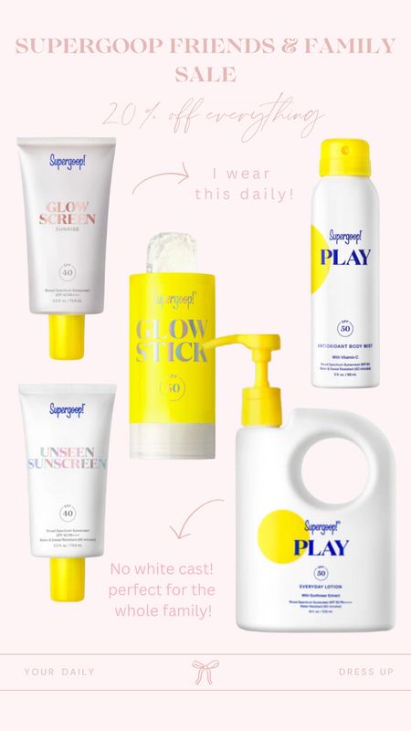 20% off sale on some of my favorite skin/sun care products 🚨 I wear the glow screen daily and I love the Play products for Bry and Pax - no white cast and blends in well! I’m stocking up now so we’ll be ready for pool season!

#LTKSeasonal #LTKSaleAlert #LTKBeauty