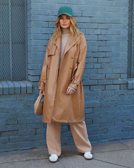Stewart Vegan Leather Trench Coat | VICI Collection
