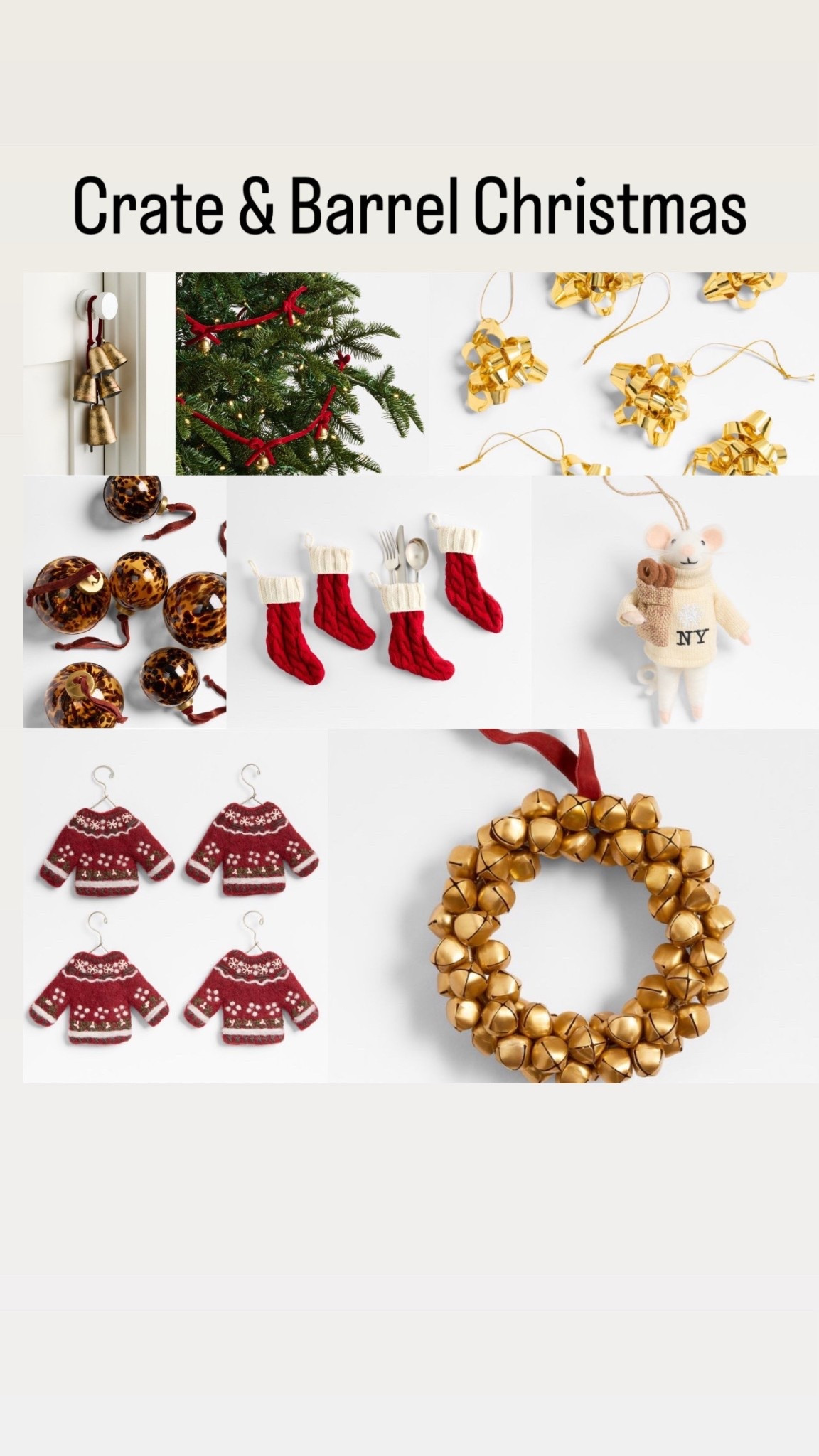 Crate & Barrel Christmas ornaments 

#LTKHome #LTKHoliday #LTKFindsUnder50
