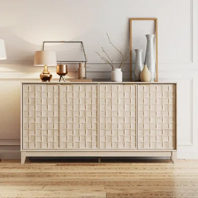 Valdean 60'' Wide Sideboard Buffet with Solid Wood Legs and Adjustable Shelves | Wayfair North America