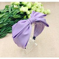 Lavender Satin Big Bow Headband, Light Purple Bow Knotted Headband, Original Boho Headband, Headbands For Women, Aliceband, Bow Headband | Etsy (US)