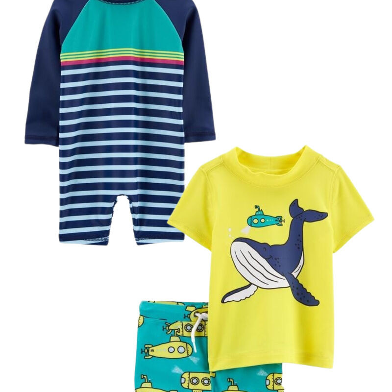 Baby 3-Piece Rashguard & Swim Trunk Set | Carter's