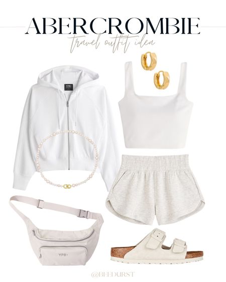 Abercrombie travel outfit idea, travel outfit idea, travel outfit inspo, Abercrombie YPB activewear, Abercrombie activewear, Birkenstock sandals, crossbody bag, YPB shorts, YPB tank, pearl necklace, huggie hoops

#LTKtravel #LTKitbag #LTKshoecrush
