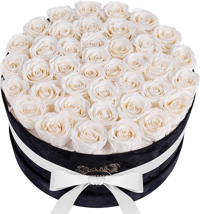 40 Pieces Preserved Roses in Suede Box, Flowers for Mothers Day, Preserved Flowers Gift for Women... | Amazon (US)