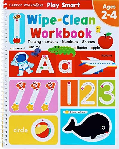 Play Smart Wipe-Clean Workbook: Ages 2-4: Tracing, Letters, Numbers, Shapes | Amazon (US)